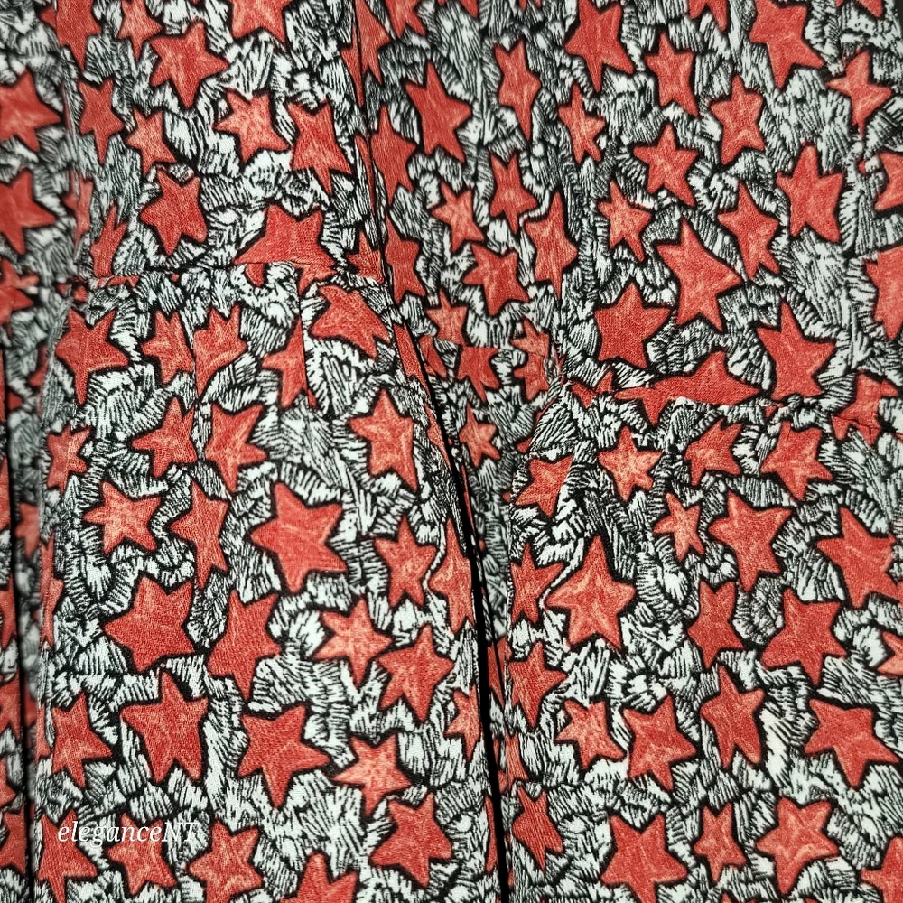 Lane Bryant 2 Layer Ruffle Starry Red/Black/White Lined Skirt Sz: 14/16 NWT